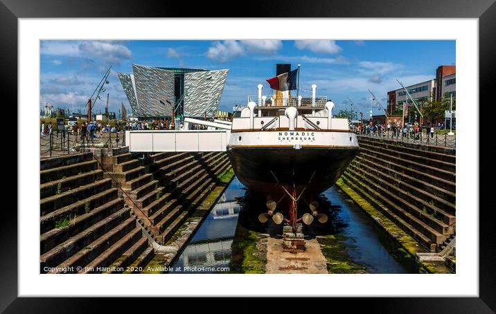 SS Nomadic and Titanic Building Framed Mounted Print by jim Hamilton