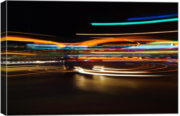 Colorful Abstract Light Trails as Background Canvas Print by Engin Sezer