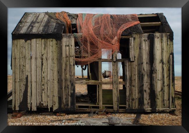 Dilapidated Fishing Hut Framed Print by Mark Ward