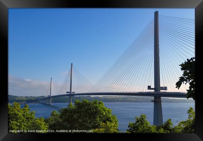 Queensferry Crossing Framed Print by Kasia Design