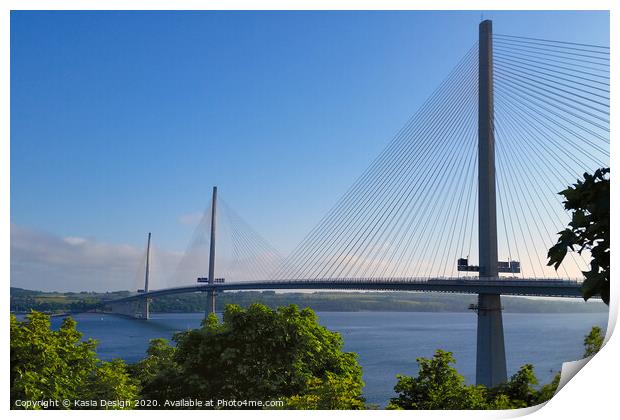 Queensferry Crossing Print by Kasia Design