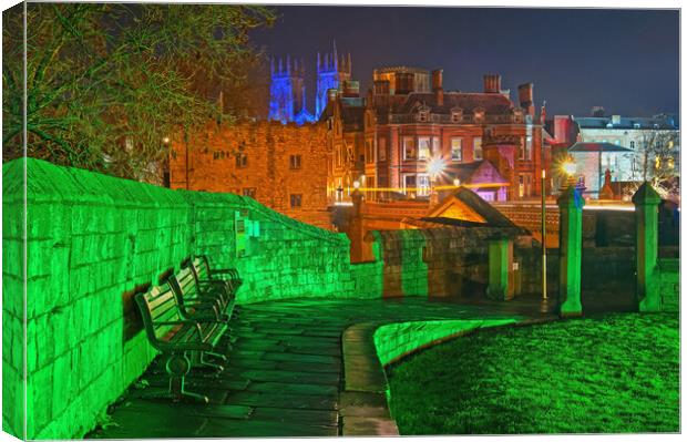 York City Centre at Night Canvas Print by Darren Galpin