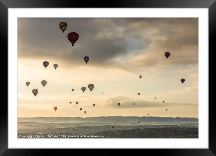 Sunrise Mass Balloon Ascent over Bristol Framed Mounted Print by Patrick Metcalfe