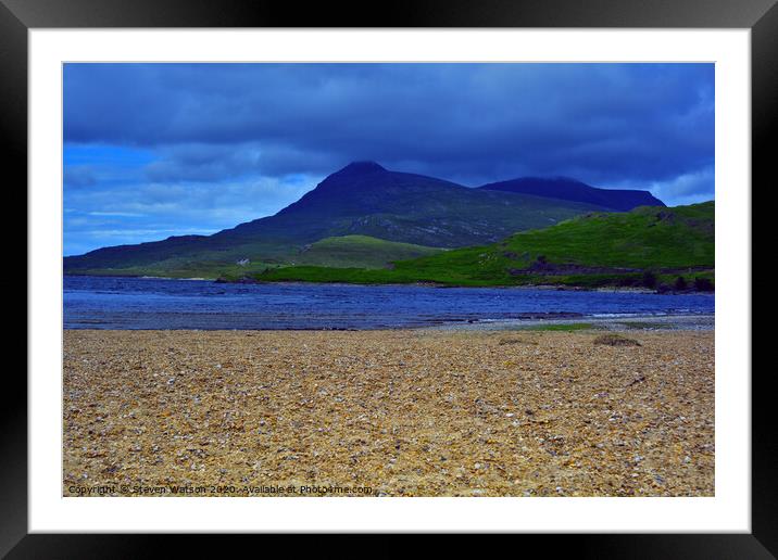 Loch Assynt and Quinaig Framed Mounted Print by Steven Watson