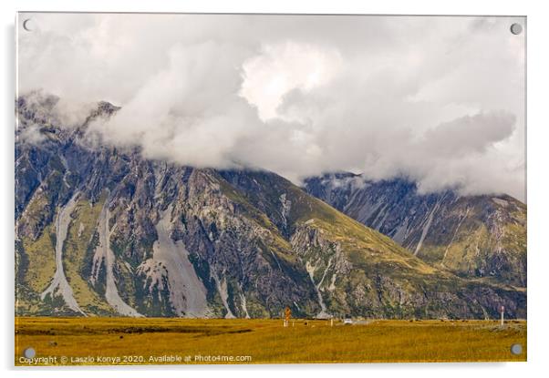 Mount Cook Range - Aoraki Acrylic by Laszlo Konya