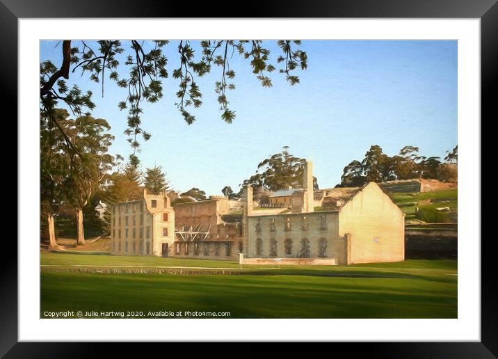 Port Arthur Penitentiary Framed Mounted Print by Julie Hartwig