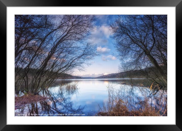 Broomhead Reservoir View Framed Mounted Print by Angie Morton