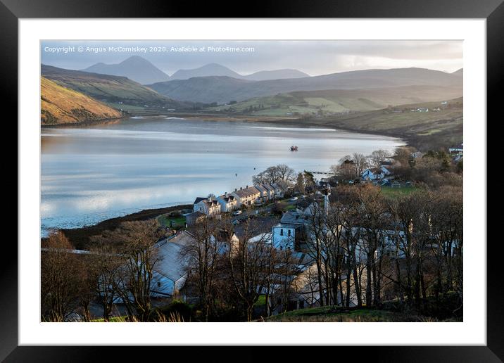 Carbost village and Loch Harport, Isle of Skye Framed Mounted Print by Angus McComiskey