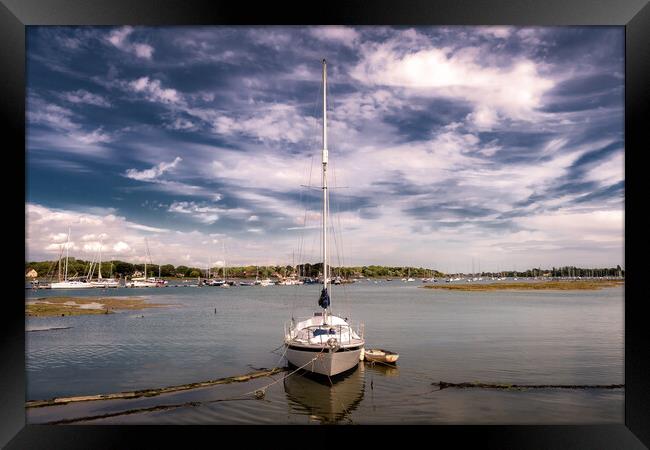 Boat in Chichester Channel Framed Print by Mark Jones