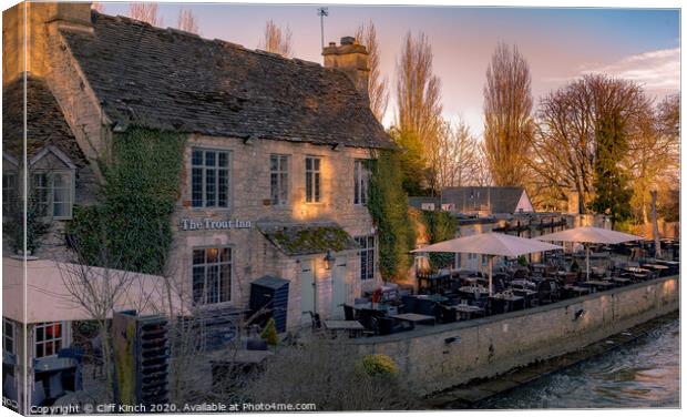 The Trout Inn Oxford Canvas Print by Cliff Kinch