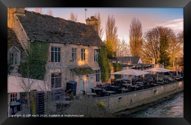 The Trout Inn Oxford Framed Print by Cliff Kinch