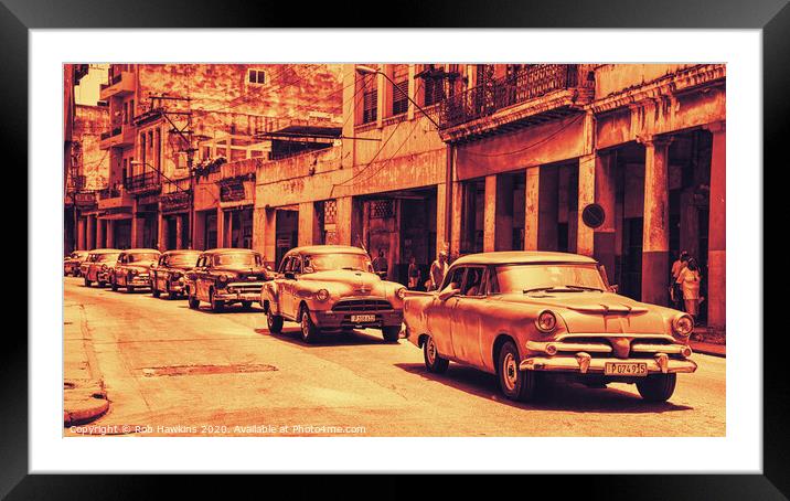 Havana Red Convoy Framed Mounted Print by Rob Hawkins