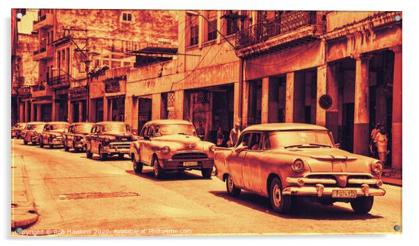 Havana Red Convoy Acrylic by Rob Hawkins