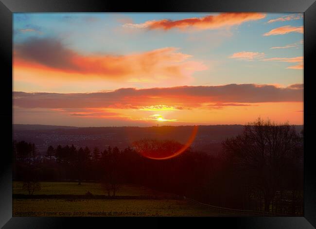 Sunrise Over Nab Wood Framed Print by Trevor Camp