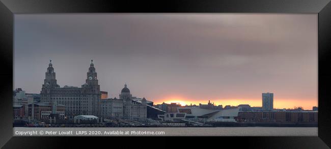 Liverpool Waterfront Sunrise Framed Print by Peter Lovatt  LRPS