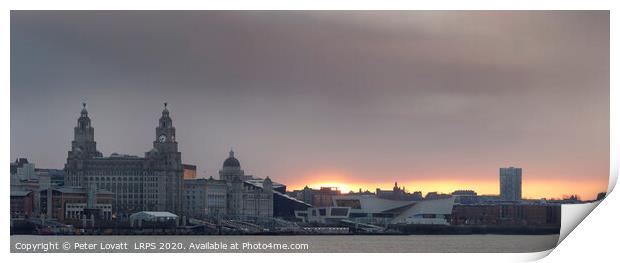 Liverpool Waterfront Sunrise Print by Peter Lovatt  LRPS