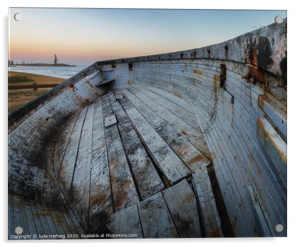 This Old Boat Acrylic by Julie Hartwig