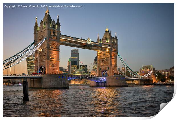 Tower Bridge London. Print by Jason Connolly