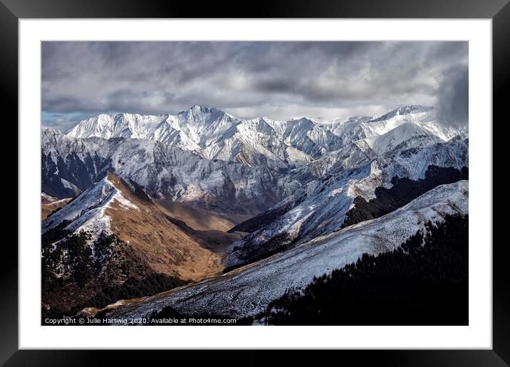 Southern Alps Framed Mounted Print by Julie Hartwig