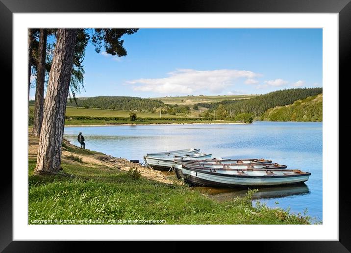 A Peaceful Evening's Fishing at Tunstall Reservoir Framed Mounted Print by Martyn Arnold