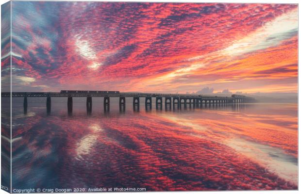 Tay Bridge Sunrise Canvas Print by Craig Doogan