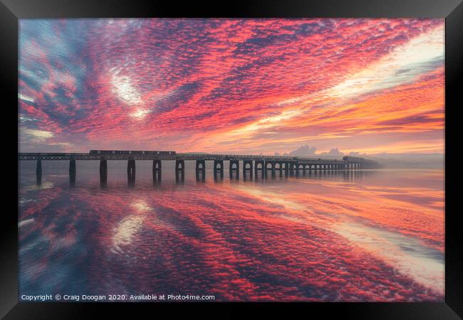 Tay Bridge Sunrise Framed Print by Craig Doogan