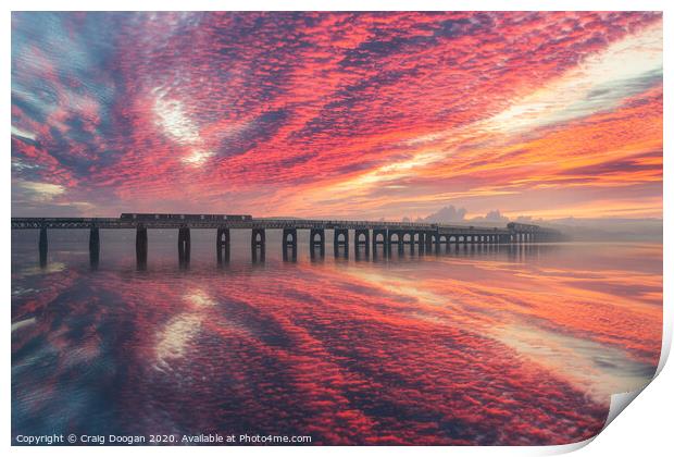 Tay Bridge Sunrise Print by Craig Doogan