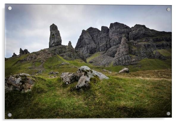 The Old Man of Storr, Skye Acrylic by Samuel Kerr