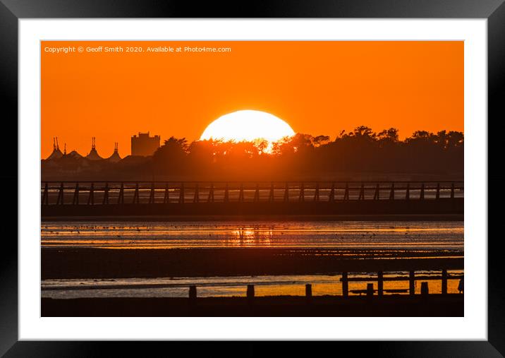 Sunset over West Sussex Framed Mounted Print by Geoff Smith