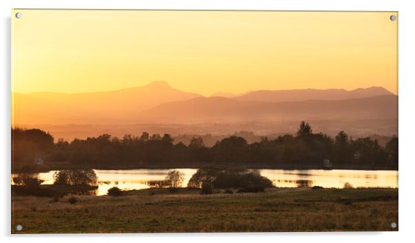 Sheriffmuir Sunset Acrylic by Samuel Kerr