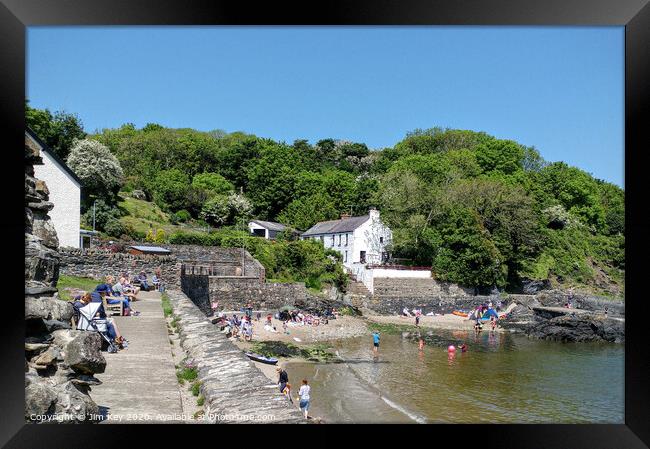 Cwm-Yr-Eglwys Pembrokeshire Wales Framed Print by Jim Key