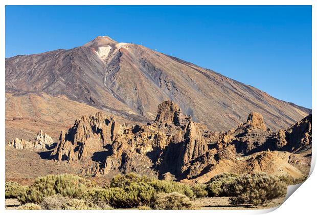 Teide volcano, Tenerife Print by Phil Crean