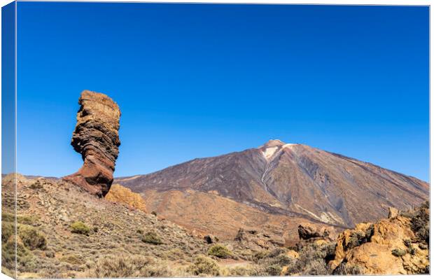 Teide and blue sky Tenerife Canvas Print by Phil Crean