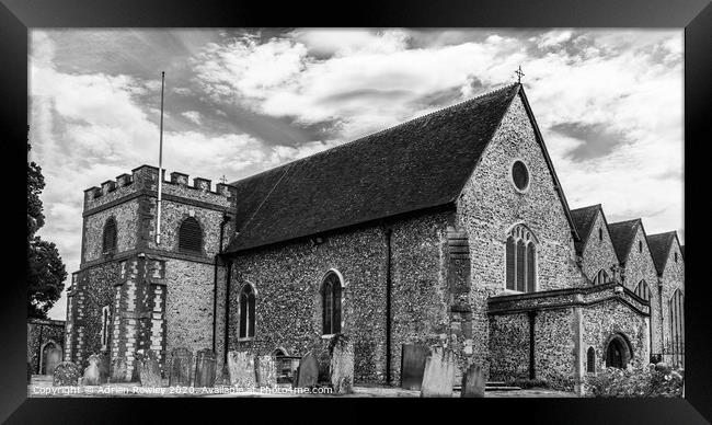 All Saint's Church, Orpington Framed Print by Adrian Rowley
