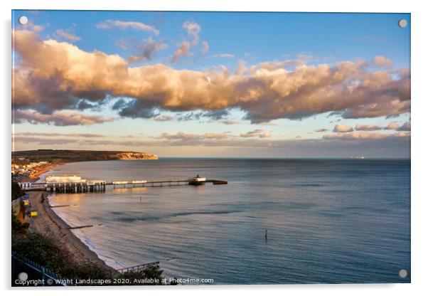 Sandown Bay Isle Of Wight Acrylic by Wight Landscapes