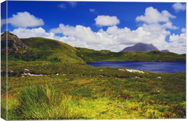 Loch Buine Moire and Cùl Mòr Canvas Print by Steven Watson