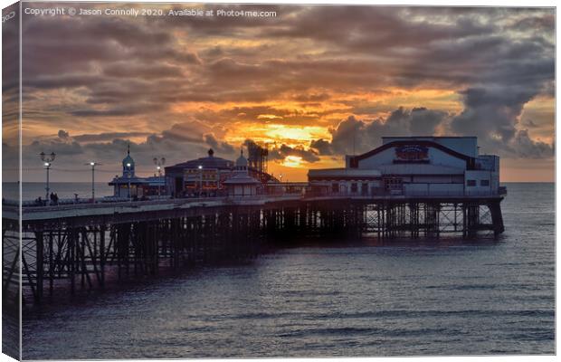 North Pier Sunset.. Canvas Print by Jason Connolly