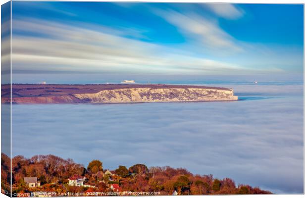 Fog In The Bay Canvas Print by Wight Landscapes