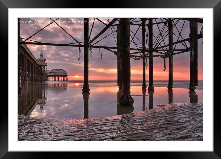Sunset At Blackpool. Framed Mounted Print by Jason Connolly