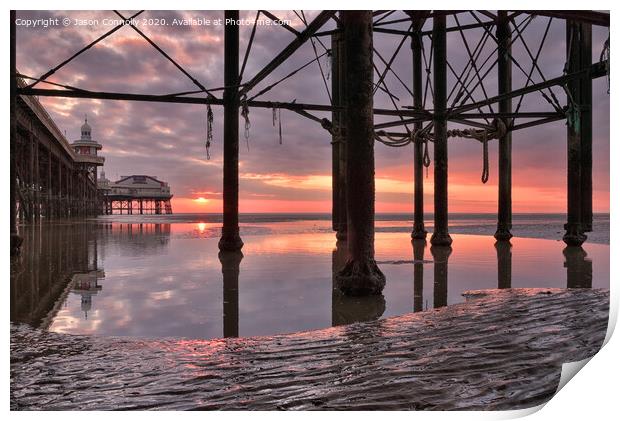 Sunset At Blackpool. Print by Jason Connolly