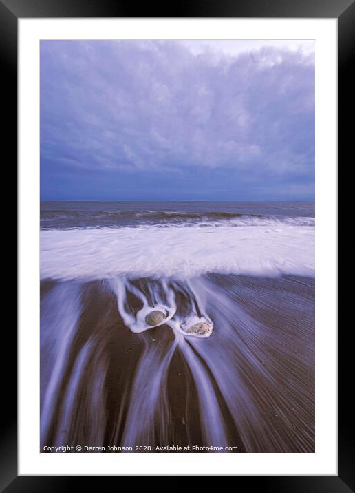 Blast Beach Framed Mounted Print by Darren Johnson