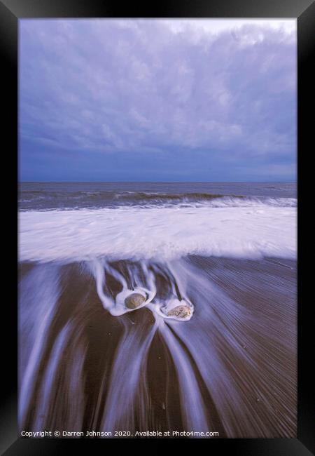 Blast Beach Framed Print by Darren Johnson
