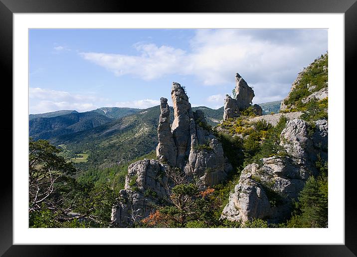 Les Ayguilles - The Needles Framed Mounted Print by Jacqi Elmslie