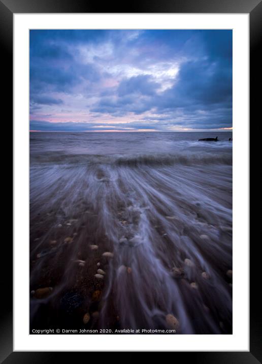 Chemical Beach Pebbles Framed Mounted Print by Darren Johnson