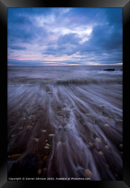 Chemical Beach Pebbles Framed Print by Darren Johnson