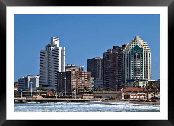 Durban Skyline from the Pier Framed Mounted Print by Jeremy Hayden