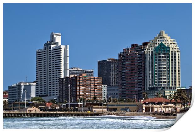 Durban Skyline from the Pier Print by Jeremy Hayden