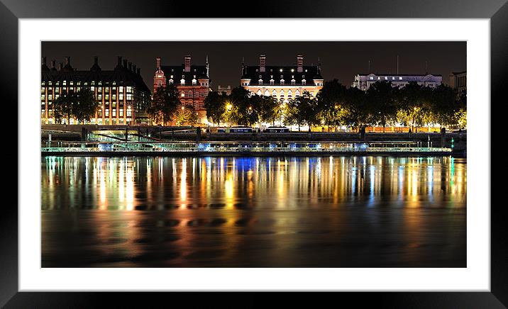 City Lights: London Framed Mounted Print by Sebastian Wuttke
