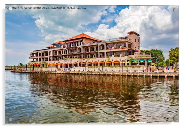 Casa del Rio Hotel Melaka Malaysia Acrylic by Adrian Evans