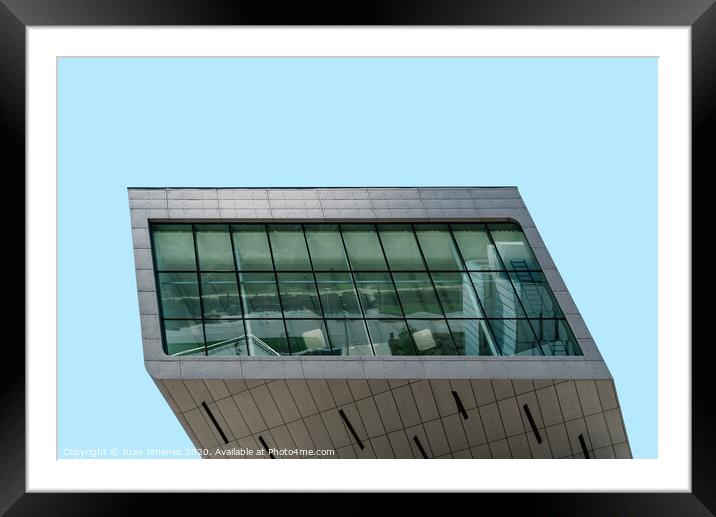 Modern architecture building in the University of Vienna Framed Mounted Print by Juan Jimenez